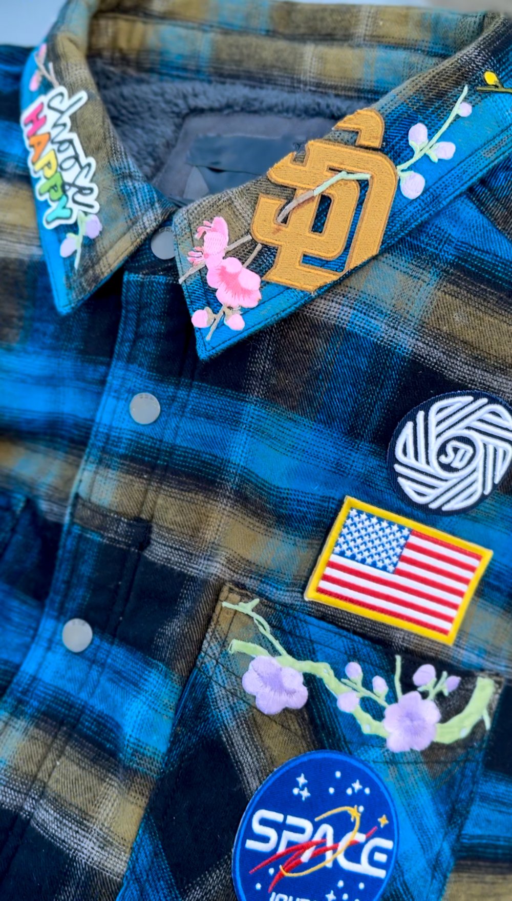Image of Custom 1-of-1 Flannel Jacket— Handcrafted Patchwork 