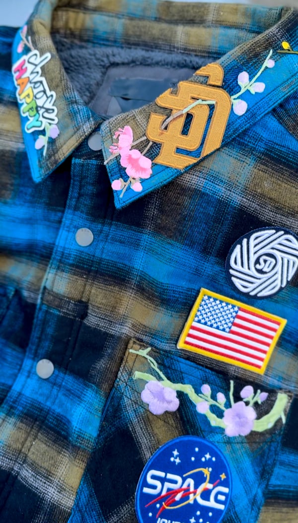 Image of Custom 1-of-1 Flannel Jacket— Handcrafted Patchwork 