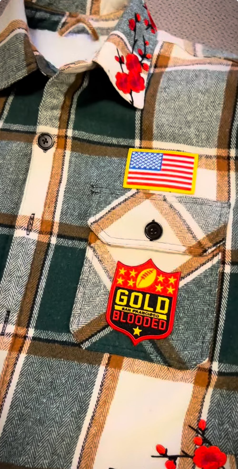 Image of Custom 1-of-1 Flannel Jacket— Handcrafted Patchwork 