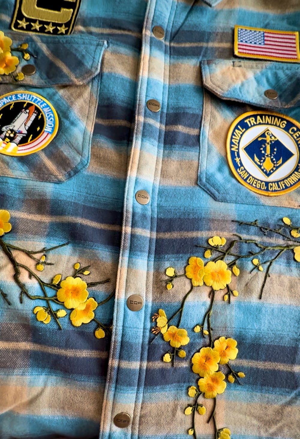 Image of Custom 1-of-1 Flannel Jacket— Handcrafted Patchwork 