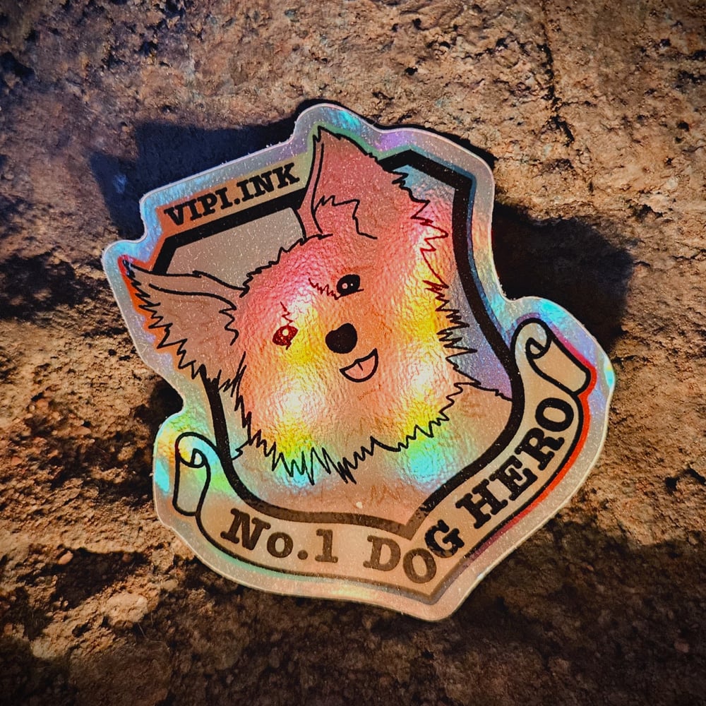 Smoky The Dog Hero Sticker