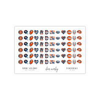 Image 2 of DENVER BRONCOS FOOTBALL NAIL DECALS 