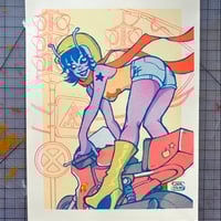 Image 1 of Alien Girl Riso Print
