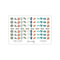 Image 2 of MIAMI DOLPHINS FOOTBALL NAIL DECALS