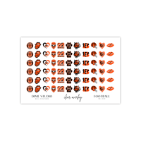 Image 2 of CINCINNATI BENGALS FOOTBALL NAIL DECALS