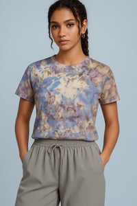 Ice dye T-shirt Ice Blue