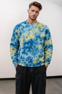 Ice dye Sweatshirt Caribbean