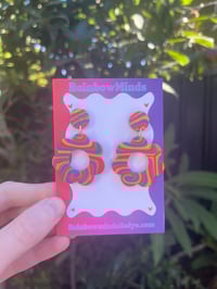 Image 1 of Rainbow bloom earrings 