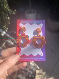 Image 2 of Rainbow bloom earrings 