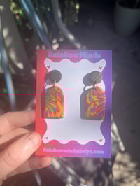 Image 2 of Rainbow retro arch earrings 
