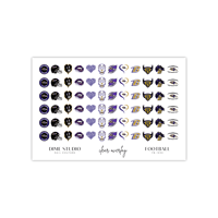 Image 2 of BALTIMORE RAVENS FOOTBALL NAIL DECALS 