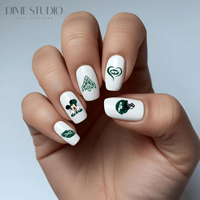 Image 1 of NY JETS FOOTBALL NAIL DECALS 