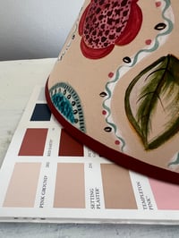 Image 3 of "Sophia" a Hand Painted Patterned Lampshade for a Table Lamp