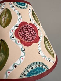 Image 5 of "Sophia" a Hand Painted Patterned Lampshade for a Table Lamp