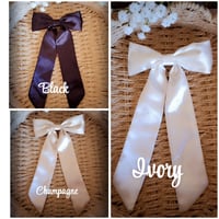 Image 3 of Long Tail Satin Bow