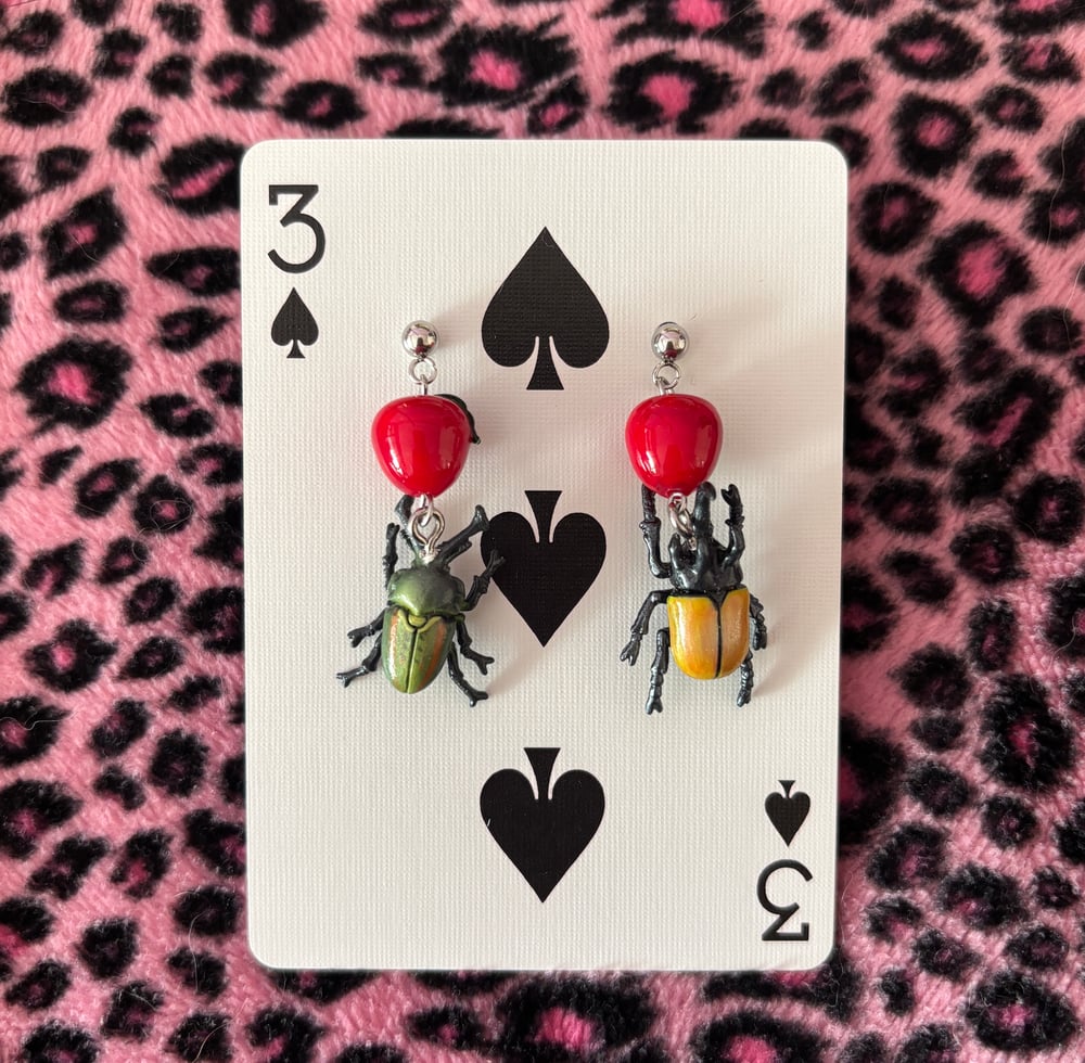 Image of <NEW>beetle earrings🐞