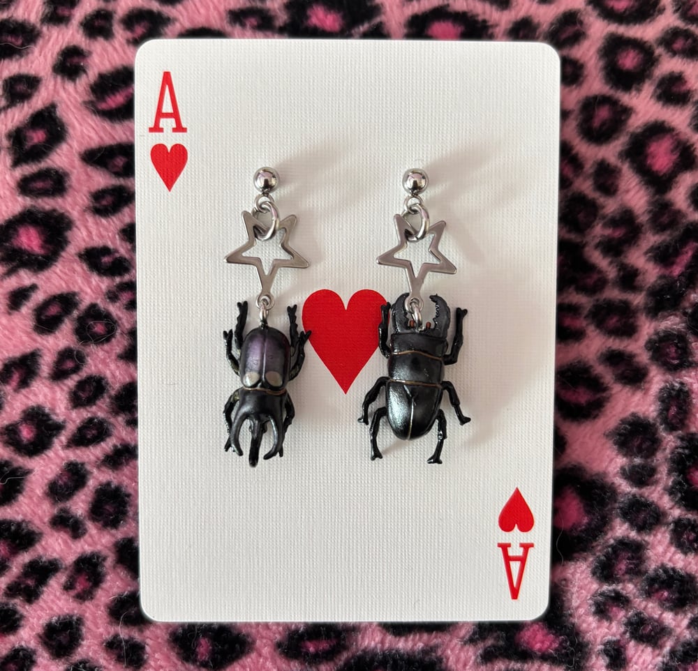 Image of <NEW>beetle earrings🐞
