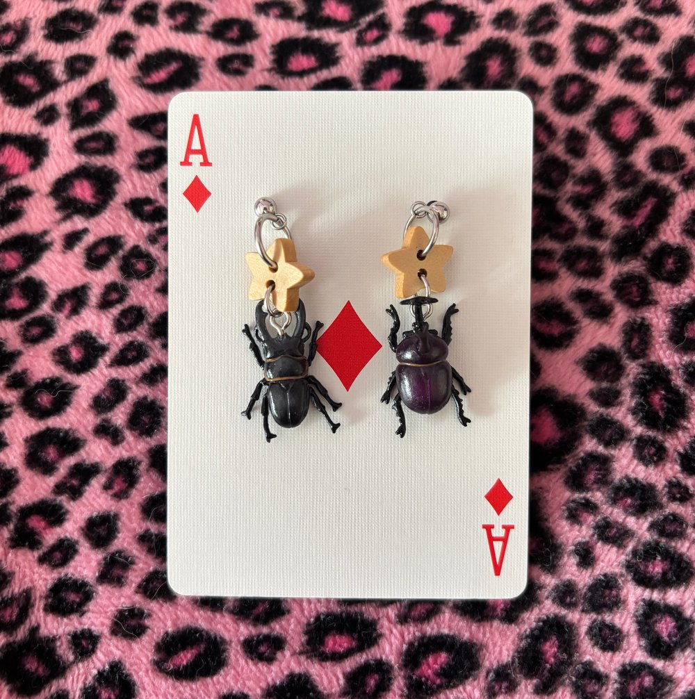Image of <NEW>beetle earrings🐞