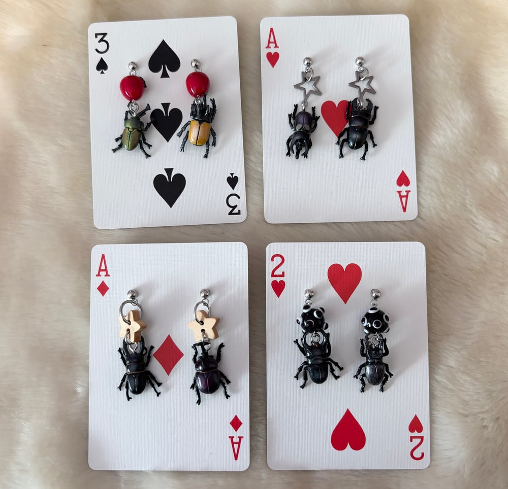 Image of <NEW>beetle earrings🐞