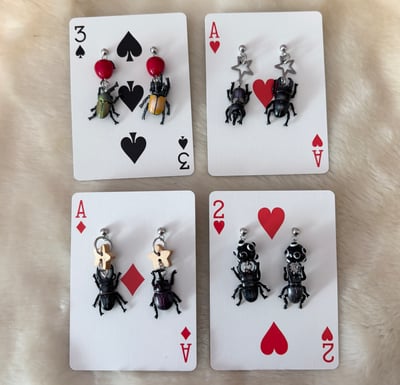 Image of <NEW>beetle earrings🐞