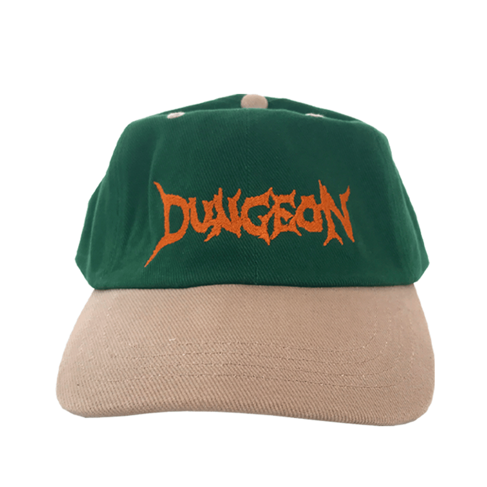 Image of DUNGEON LOGO CAP - GREEN TAUPE