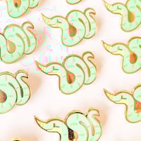 Image 2 of Rhinoceros Snake  - Tiny Reptile Enamel Pins