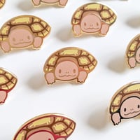 Image 2 of Pancake Tortoise - Tiny Reptile Enamel Pins