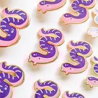 Image 2 of Lake Tanganyika Caecilian - Mini Amphibian Enamel Pins