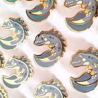 Image 2 of Northern Crested Newt - Mini Amphibian Enamel Pins