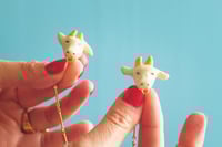 Image 1 of Bull Taurus collar pins 
