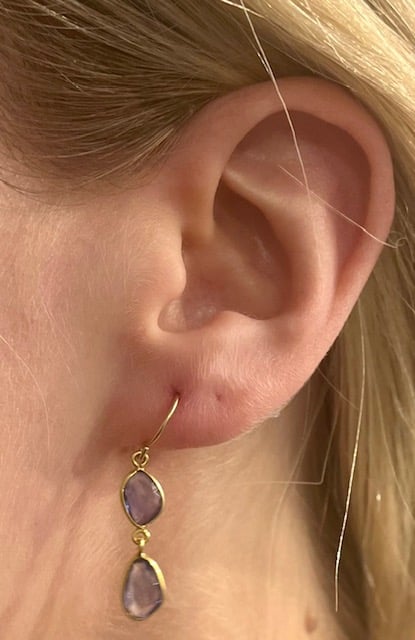 Image of 18 Kt Double (and Triple) Drop Earrings