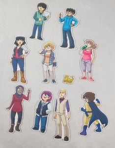 Image of Dumbing of Age character magnet set of 10 (Book 8)