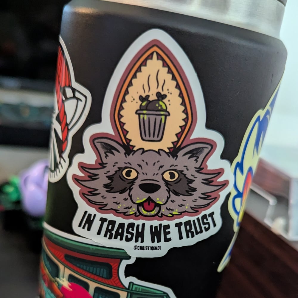 Raccon Pope Sticker