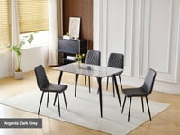 Image 1 of Stone Top Dining Table & 4 Chairs