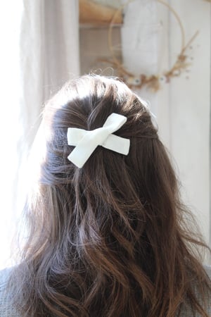 Image of Barrette noeud en lin