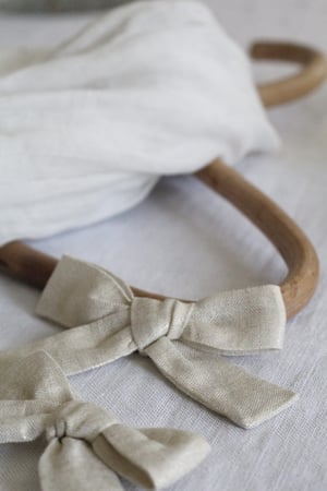 Image of Barrette noeud en lin