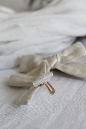 Image of Barrette noeud en lin