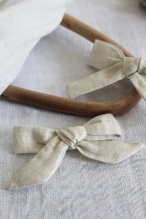 Image of Barrette noeud en lin