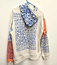 Image 2 of Size Medium Faces Hoodie Orange and White 1 of 1