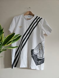 Image 2 of Vintage Adidas retro 3 stripe Bboy oversized t shirt 
