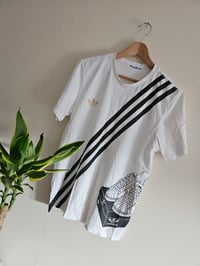 Image 5 of Vintage Adidas retro 3 stripe Bboy oversized t shirt 