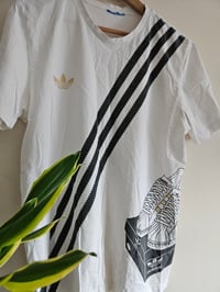 Image 1 of Vintage Adidas retro 3 stripe Bboy oversized t shirt 
