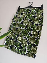 Image 3 of Pre loved H&M pineapple print wiggle pencil skirt 