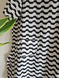 Image 2 of Vintage Black and white zig zag mod tunic dress