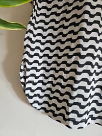 Image 5 of Vintage Black and white zig zag mod tunic dress