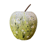 Image 3 of 'Daisy Field' ceramic apple