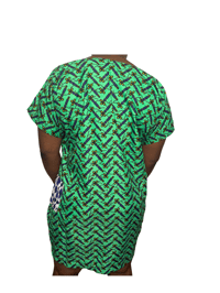 Image 3 of African fabric short Dress for summer wear.