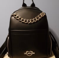 Image 1 of Love Moschino Backpack w/Gold Heart Chain