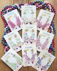 Image 1 of Easter Bunny Earrings | Sparkle Bunny Earrings