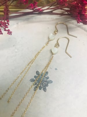 Image of Boucles d'Oreilles P'TIT COEUR nacre